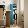 HOMLUX 4-Tier Bookcase with 4 Open Cubbies Storage Shelf Display Organizer, Blue - 4 of 4