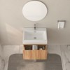 PexFix 24" Bathroom Vanity with Sink Wall Mounted Floating Modern Bathroom Cabinet with Integrated Basin & Plywood Soft-Close U-Shaped Drawer Natural - 2 of 4