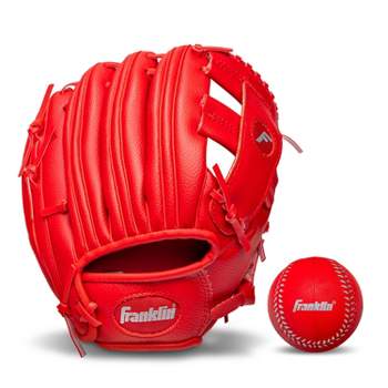Franklin Sports RTP 9.5" Teeball Right Hand Throw Gloves Set - Red