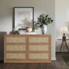 53" Rattan Dresser, 6 Drawer Boho Chest of Drawers - 3 of 4