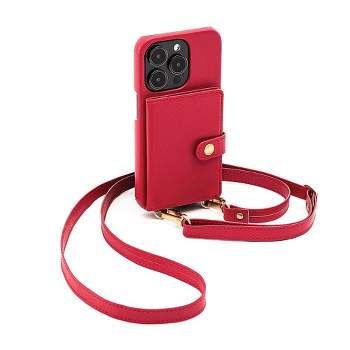 Bryten Silverlake Vegan Leather Wallet Crossbody Phone Case for iPhone 14 Pro / iPhone 13 Pro