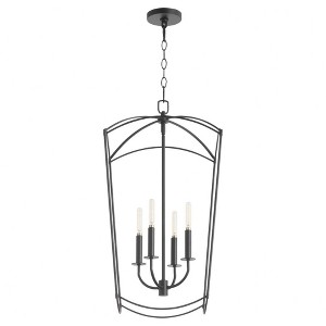 Quorum Lighting Mantle 4 - Light Chandelier in  Matte Black - 1 of 1
