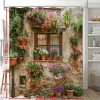 Vintage Landscape Polyester Shower Curtain With Hooks - Water-Resistant, Machine Washable - 3 of 4