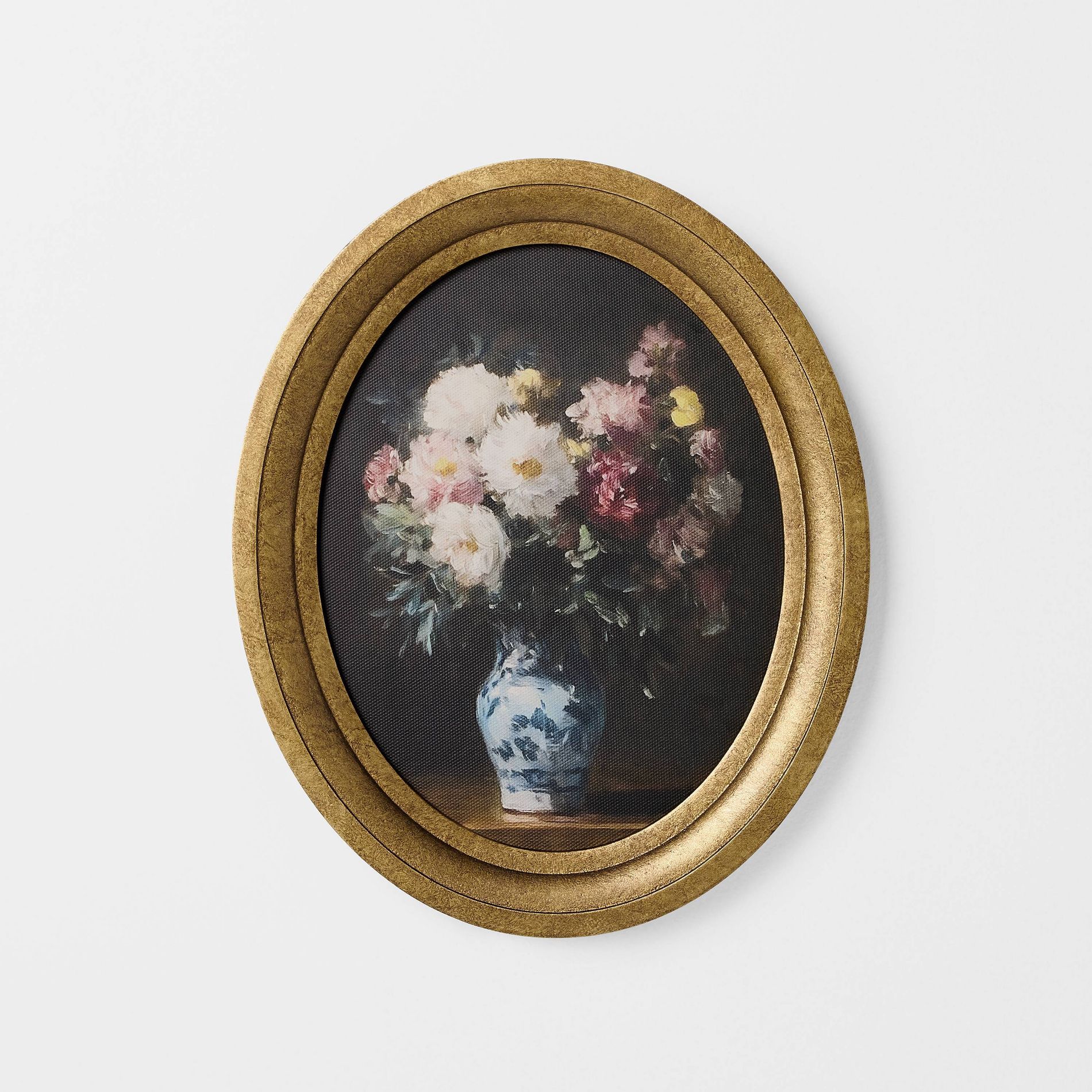 9"x11" Oval Floral Bouquet Framed Wall - Threshold™ designed with Studio McGee