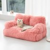 Bencmate Pet Bed, Washable Puppy Sleeping Bed Cat Couch Pet Sofa Bed, Soft Calming Cat Sofa Beds for Indoor Cats Anti Slip Bottom,Pink(30"*18"*13") - 4 of 4