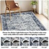 Living Room Washable Non Slip Vintage Retro Rugs Low Pile Chenille Print Rug for Bedroom Dining Room Home Office - 4 of 4