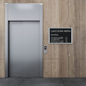 Aarco Products 12"x18" Aluminum Framed Black Felt Letter Board Open Face Message Center - 1 of 1