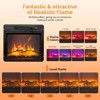 ROVSUN 18" Electric Fireplace Inserts with APP & Remote Control, 1400W Recessed Stove Heater with Timer, 6 Flame Color, 5 Brightness for Home Indoor - 3 of 4
