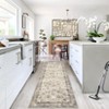 Washable Area Rug Vintage Distressed Rug Non Slip Rug Low Pile Rugs Oriental Floral Throw Rug Foldable Indoor Carpet for Living Room Bedroom Nursery - 2 of 4