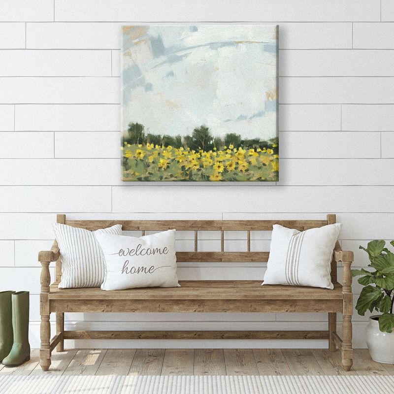 Sullivans Darren Gygi Sunflower Field Giclee Wall Art, Gallery Wrapped, Handcrafted in USA, Wall Art, Wall Decor, Home Décor, Handed Painted, 2 of 4