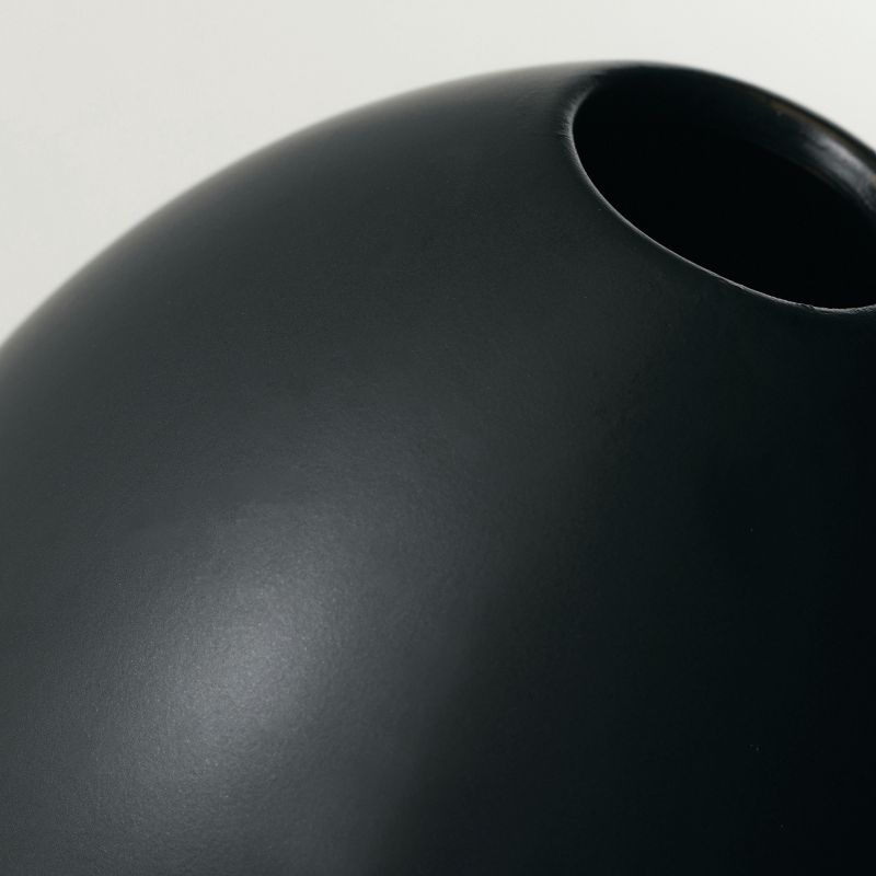 Sullivans Modern Matte Black Oval Vase; 7.5" Tall, 2 of 8