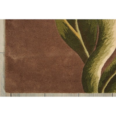 Lush Tropical Bloom Handmade Wool Area Rug - 7'6" x 9'6"