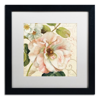 Lisa Audit Floral Canvas Art with Black Wood Frame