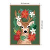 Kate & Laurel All Things Decor 18"x24" Sylvie Bead Festive Christmas Deer Framed Canvas by Mia Charro Rustic Natural - 2 of 4