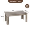 Dining Table for 4-6, Rectangular Dining Room Table, Kitchen Table with Large Table Top, Dinner Table, Farmhouse Dining Table - 3 of 4