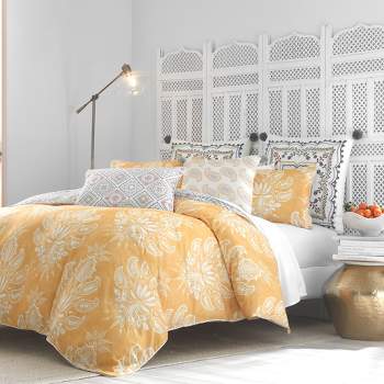 Landour Reversible Percale Cotton Comforter Set Yellow - Heirlooms of India