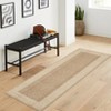 Modern Washable Geometric Bordered Area Rugs, Soft Non Slip Dinning Room Carpet for Bedroom Living Room - 2 of 4