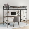 Streamdale Loft Bed with Desk and Shelf, Space Saving Design, Twin - 2 of 4