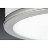 Progress Lighting, Bezel Collection, 1-Light LED Flush Mount, Brushed Nickel, Etched White Glass Shade - 4 of 4