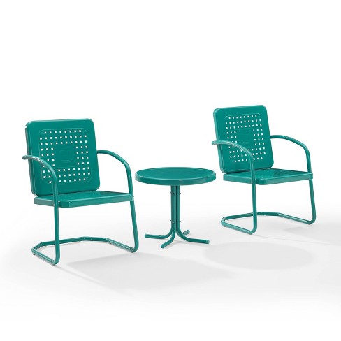 Turquoise metal online chair