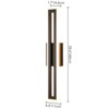Rennnsan Zevrial 23"W Hardwired Rectangle Industrial LED Dimmable Bathroom Wall Sconce in Black - 3 of 4