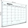 SCRIBBLEDO Magnetic Glass Calendar 24"x36" Monthly Dry Erase Planner with Marker Tray - 2 of 4