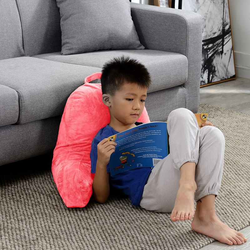 Cheer Collection Kids Size Reading Pillow with Arms, 3 of 11