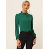 Allegra K Women's Elegant Long Sleeve Ruffle Tie Neck Business Work Top - image 3 of 4