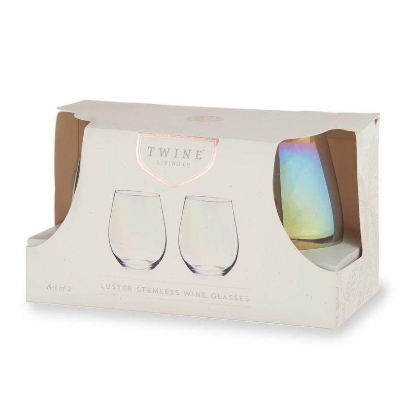 Twine Luster Stemless Champagne Glasses, Set of 2, 6 of 12