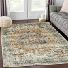 TackView Machine Washable Area Rug, Non Slip Backing Rugs Boho Vintage Foldable Stain Resistant Indoor Carpet for Bedroom Living Room - 3 of 4