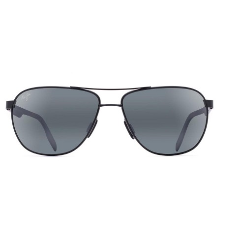 Maui Jim Castles Aviator Sunglasses - Gray Lenses With Black Frame : Target