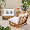 Christopher Knight Home Sherwood Outdoor Acacia Wood Club Chairs with Cushions (Set of 2) - 2 of 4