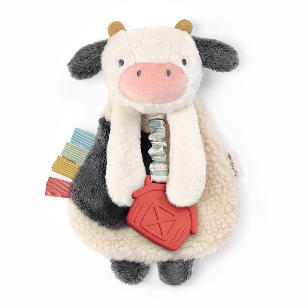 Itzy Ritzy Lovey Toy - Carmen The Cow: Silicone, 9.5" Tall, Farm Animal Theme