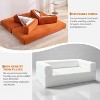 78.8'' Convertible Sleeper Floor Sofa Bed w/Pillows, 5-in-1 Corduroy Floor Couch, Folding Mattress Couch Loveseat with Fixed-Shape Frame, No Assembly - 4 of 4