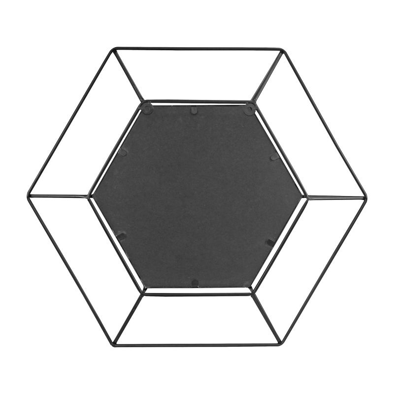 23.7" x 20.7" Metal Hexagon Decorative Wall Mirror  - Stonebriar Collection, 3 of 7