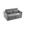 NicBex 3-in-1 Adjustable Velvet Sleeper with Pull-out Bed, USB Port, 2 Lumbar Pillows and Side Pocket - 2 of 4
