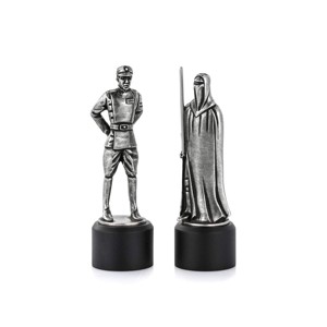Royal Selangor Hand Finished Star Wars Collection Pewter Imperial Officer & Royal Guard Bishop & Knight Chess Piece Pair Gift - 1 of 4