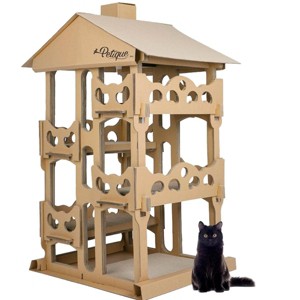 PETIQUE Feline Chateau Cat House, Kraft One Size (CH03010200) - 1 of 4