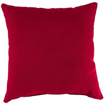 Polyester Classic Throw Pillow, 15" sq. x 7" Barn Red