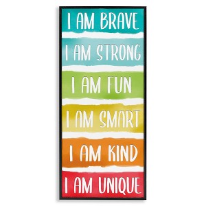Stupell Industries Fun Inspirational Rainbow Phrases, 10" x 24" - 1 of 4