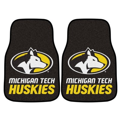 NCAA Michigan Tech University Carpet Car Mat Set - 2pc