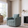 Swivel Accent Chair for Living Room, 360° Rotating Modern Linen Upholstered Armchair - 3 of 4