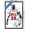 Trends International Michael Jordan - Watercolor Framed Wall Poster Prints - 3 of 4
