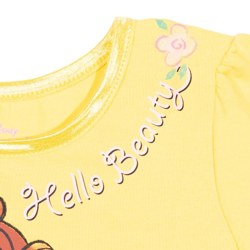 Disney Princess Belle Short Sleeve Tutu Dress Scrunchie Set Belle , 5 of 8