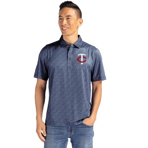 Minnesota Twins Cutter & Buck Pike Eco Pebble Print Stretch Recycled Mens Polo - 1 of 1