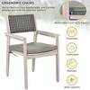 YOOCOZZ  Patio Dining Set with Rattan Chairs and Removable Cushions - White Washed - 3 of 4