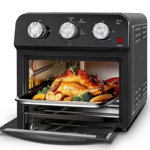 ELJGET Air Fryer Toaster Oven, 13QT Air Fryer Oven Countertop Combo, Oil-Less Cooking, Stainless Steel, Black - 1 of 4