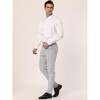 Lars Amadeus Men's Plaid Patterned Slim Fit Flat Front Business Dress Pants - 4 of 4