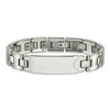 Black Bow Jewelry Men's 12mm Polished Stainless Steel I.D. Link Bracelet, 9 Inch - 3 of 4