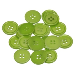 Unique Bargains Sewing Resin Round Flat 4-Hole Replacement Craft Buttons 20 Pcs - 1 of 4